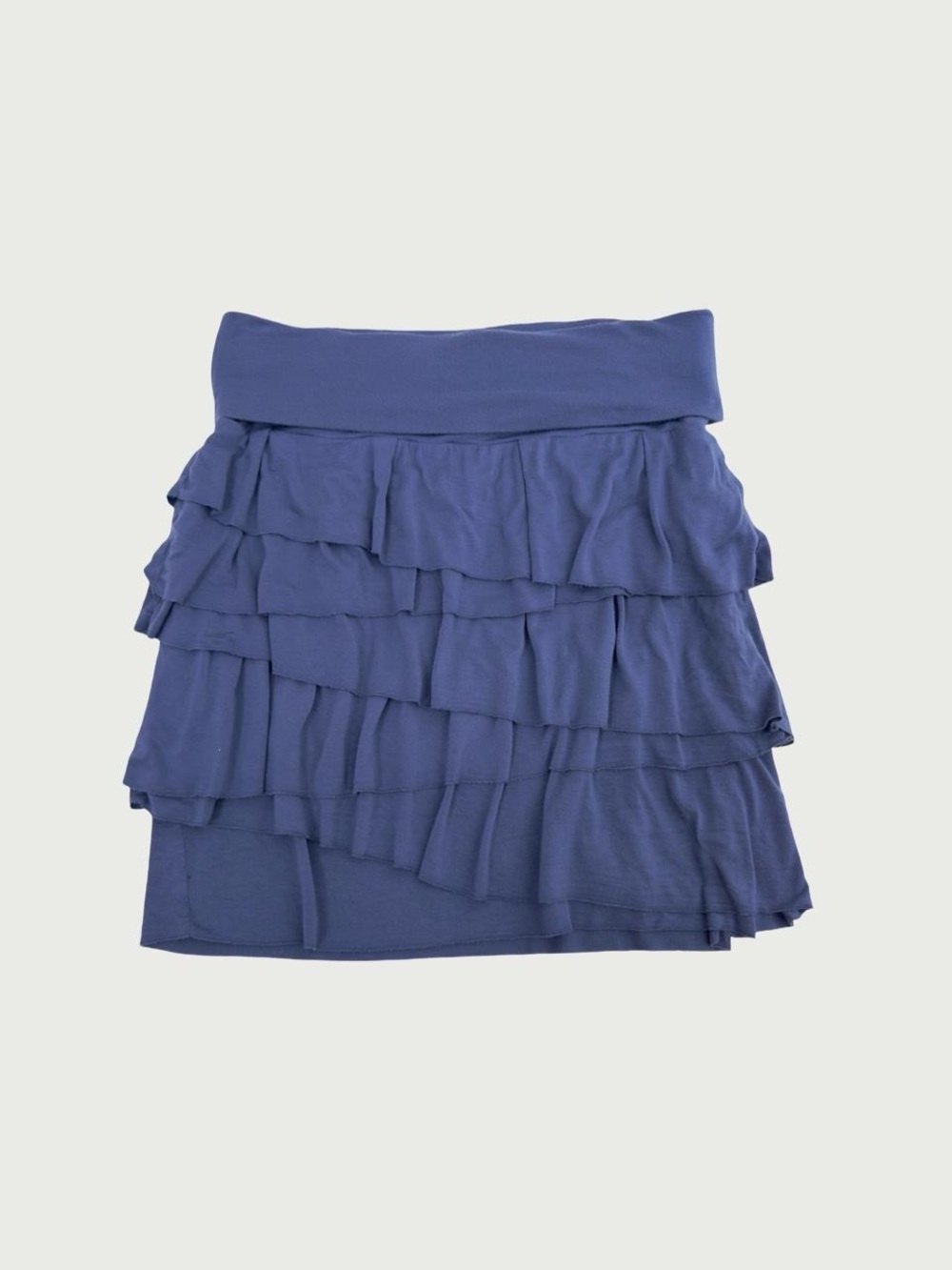 Fold Down Waist Tiered Skirt